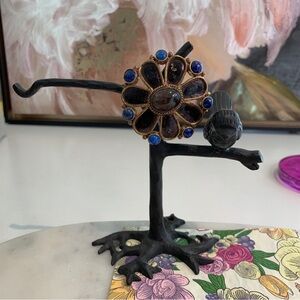 VINTAGE OVERSIZED MAXIMALIST BRASS FLOWER RING 70’S HIPPIE GYPSY FLOWER RING